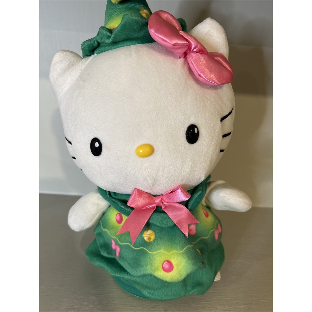 HELLO KITTY Dressed like a Christmas Tree 12" PLUSH Lights Up & Turns 2019